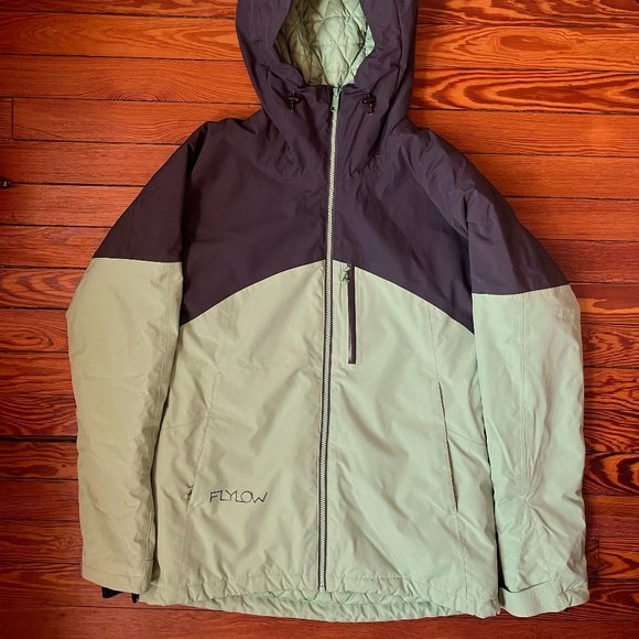 Flylow Sarah Insulated Jacket in Grey/Mint, Size Medium - Picture 3 of 9